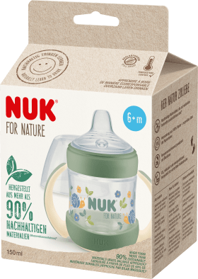 NUK Drinking bottle for Nature, green, from 6th month, 150ml, 1 pc