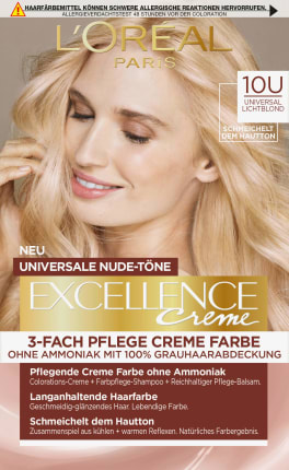 L\'ORÉAL PARIS  EXCELLENCE CREME Hair color Nude Bright Light Blond 10U, 1 pc