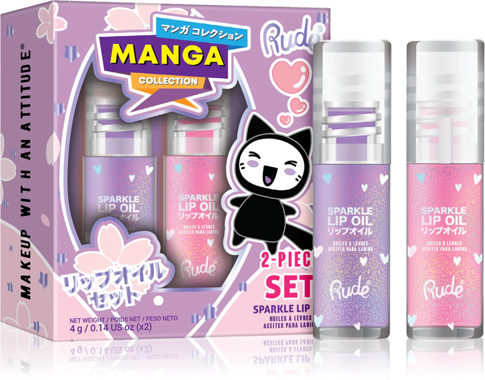 Rude Cosmetics Manga Collection Lip Set Strawberry And Grape Duo