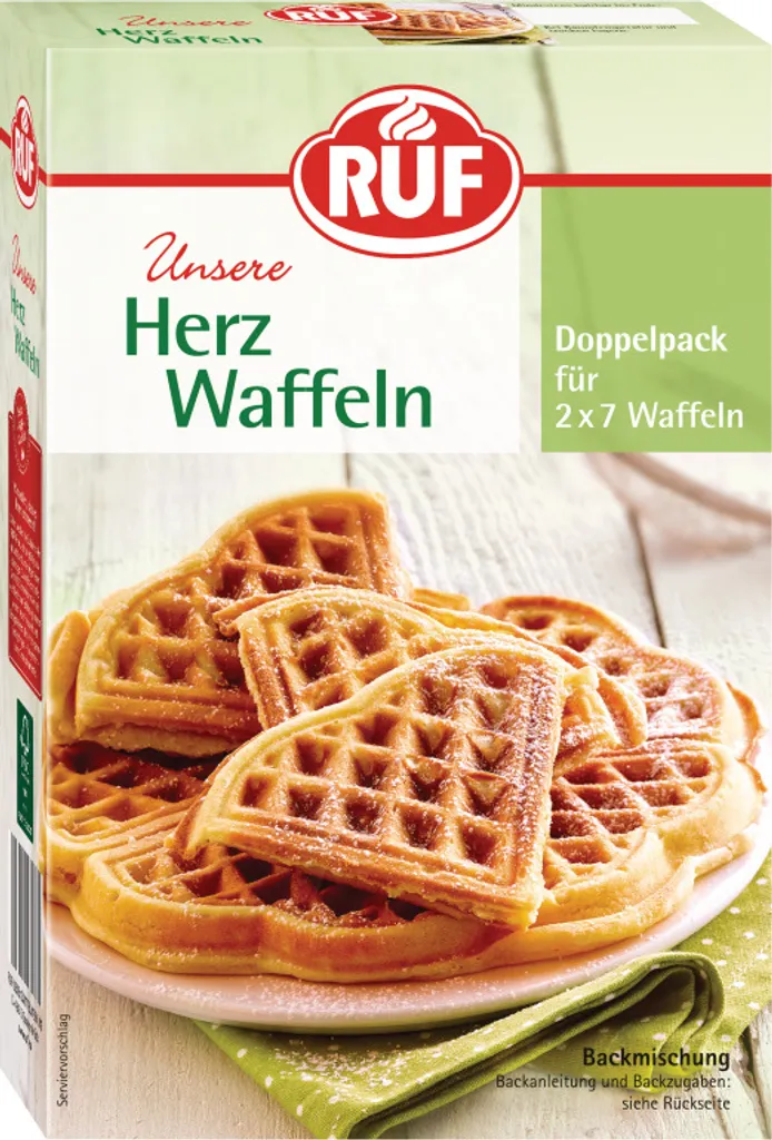 RUF Heart Waffles Baking Mix