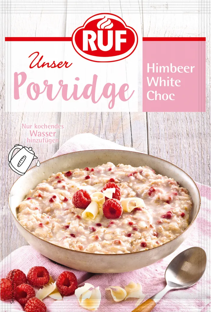 RUF Porridge Himbeer White Choc 65g