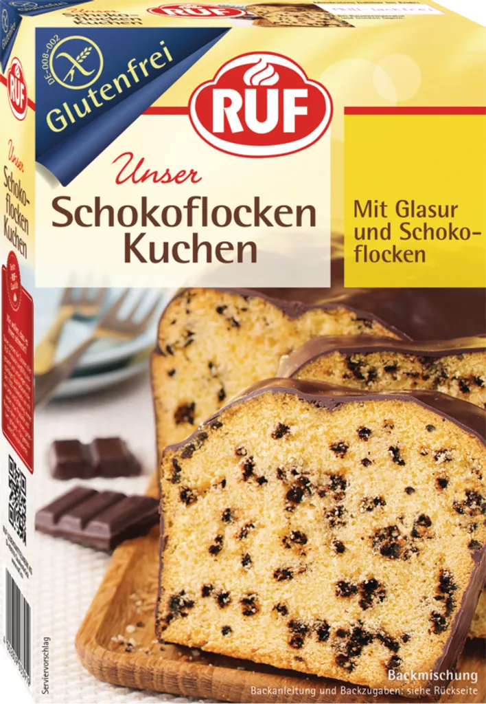 RUF chocolate flakes cake gluten-free baking mix