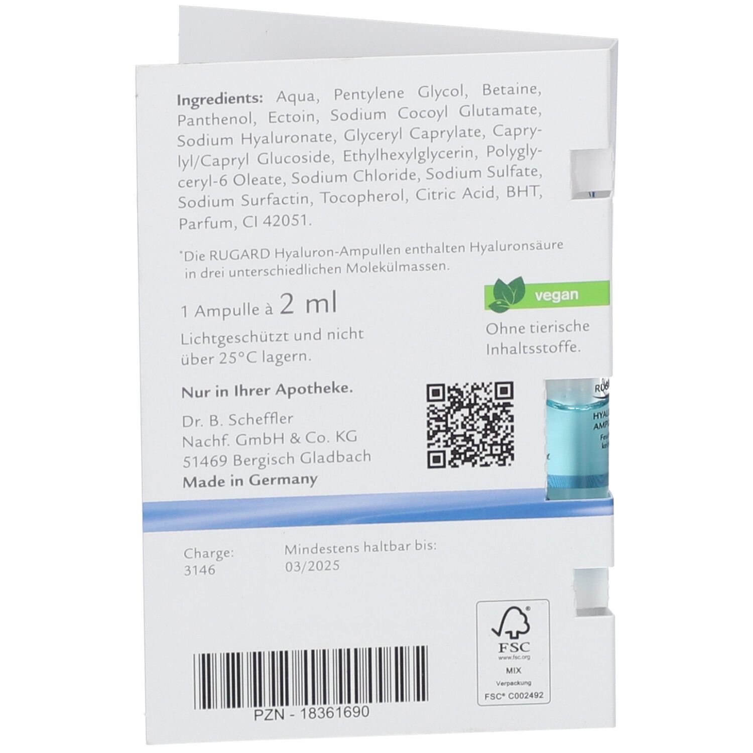 RUGARD hyaluronic ampoules 1x2 ml