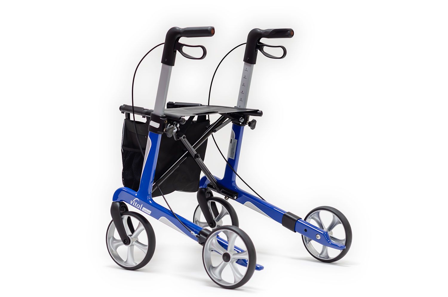 Russka Rollator Vital carbon 54 blue