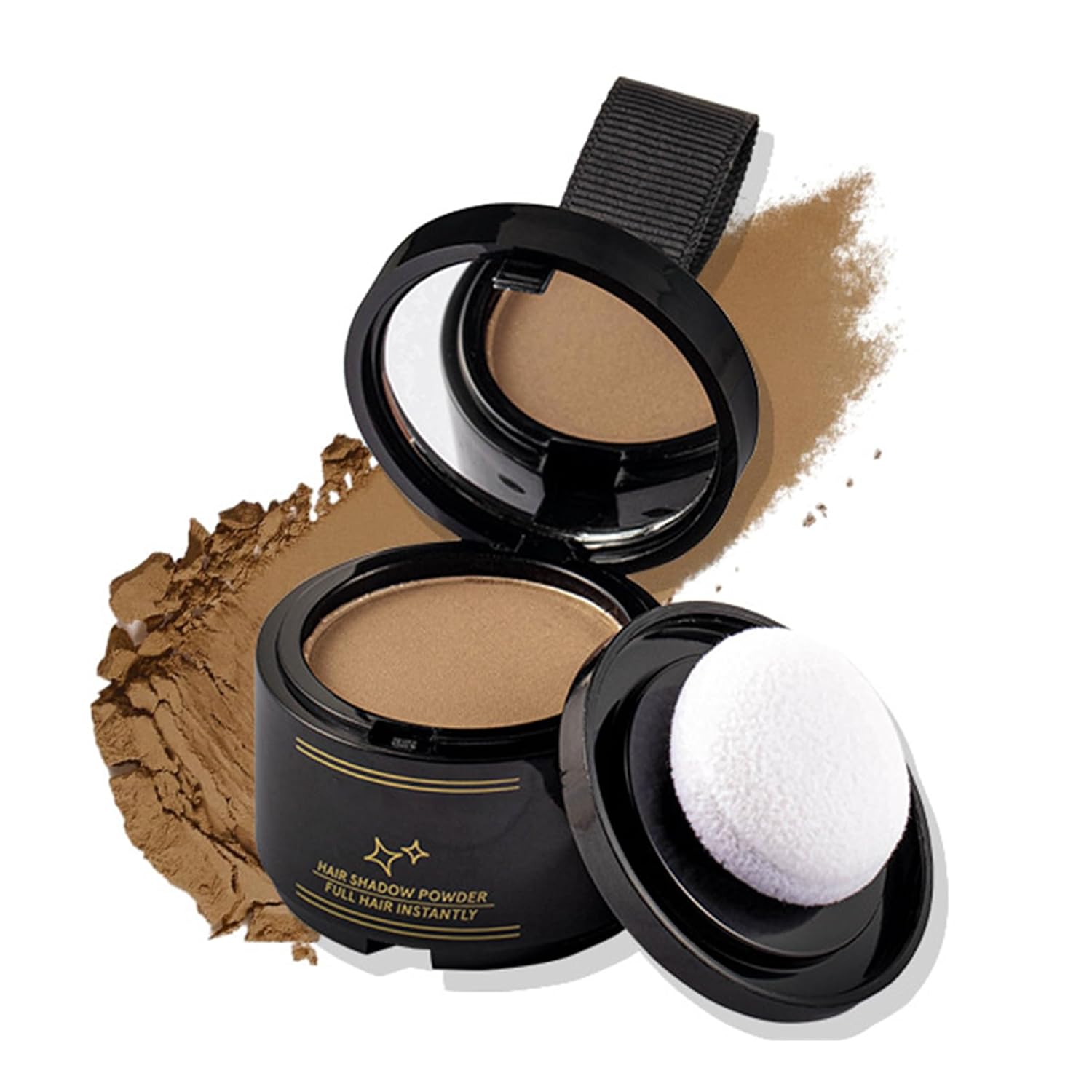 Ansatzpuder - Haarpuder Männer und Frauen, Langanhaltend Haaransatz Puder, Wasserfestes Haar Concealer zur Haarverdichtung Wurzeln, Haar Puder für Haaransatz Kaschieren und Wurzel (Dunkelblond)