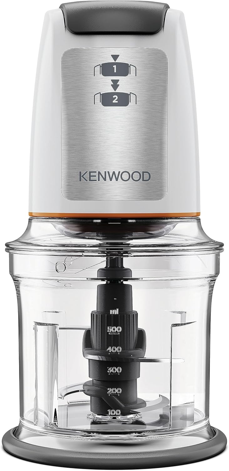 Kenwood Kitchen Device Easy Chop CHP61.100WH Macerator, Electric Mini Universal Macerator with 2 Speed ​​Levels, 0.5 L Work Container, 500 watt, White