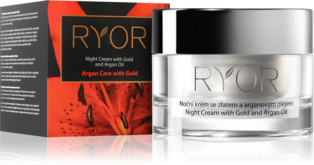 RYOR Argan Care with Gold night cream with gold and argan oil