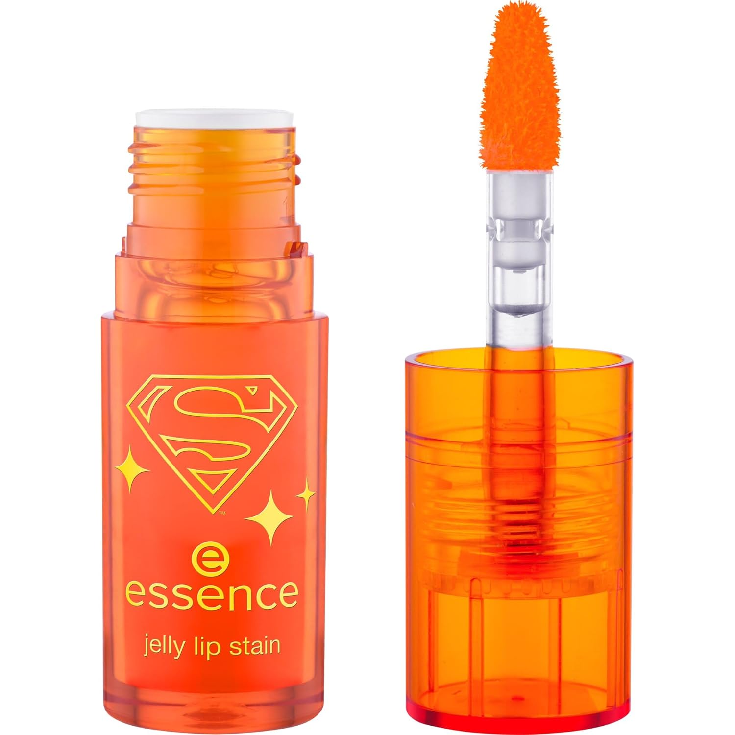 essence Superman jelly lip stain, lip gloss, no. 02, long-lasting, quick-drying, instant result, gely, vegan, oil-free, paraben-free, no microplastic particles, pack of 1 (4 g)