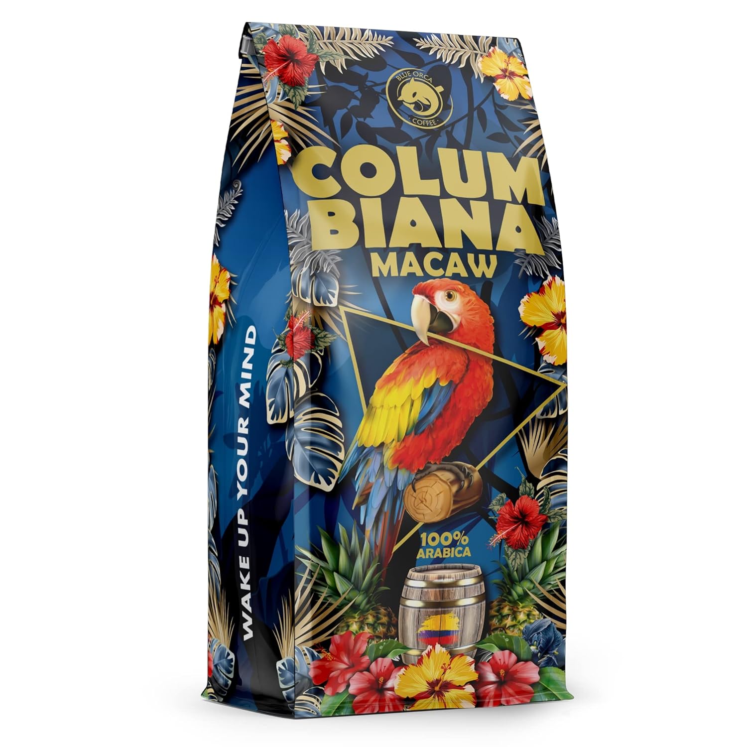 Blue Orca Coffee - COLUMBIANA MACAW - Ganze Kaffeebohnen aus Kolumbien - Frisch geröstet - Multi Origin - 100% Arabica, 1 kg
