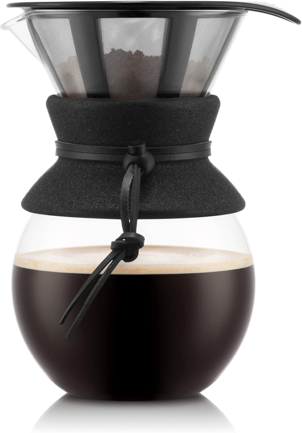 Bodum POUR OVER Coffee Maker with Permanent Coffee Filter, 8 Cups, 1.0 L, Stainless Steel