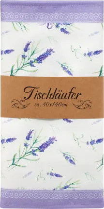 Decorate & furnish table runner lavender (140x40 cm), 1 piece