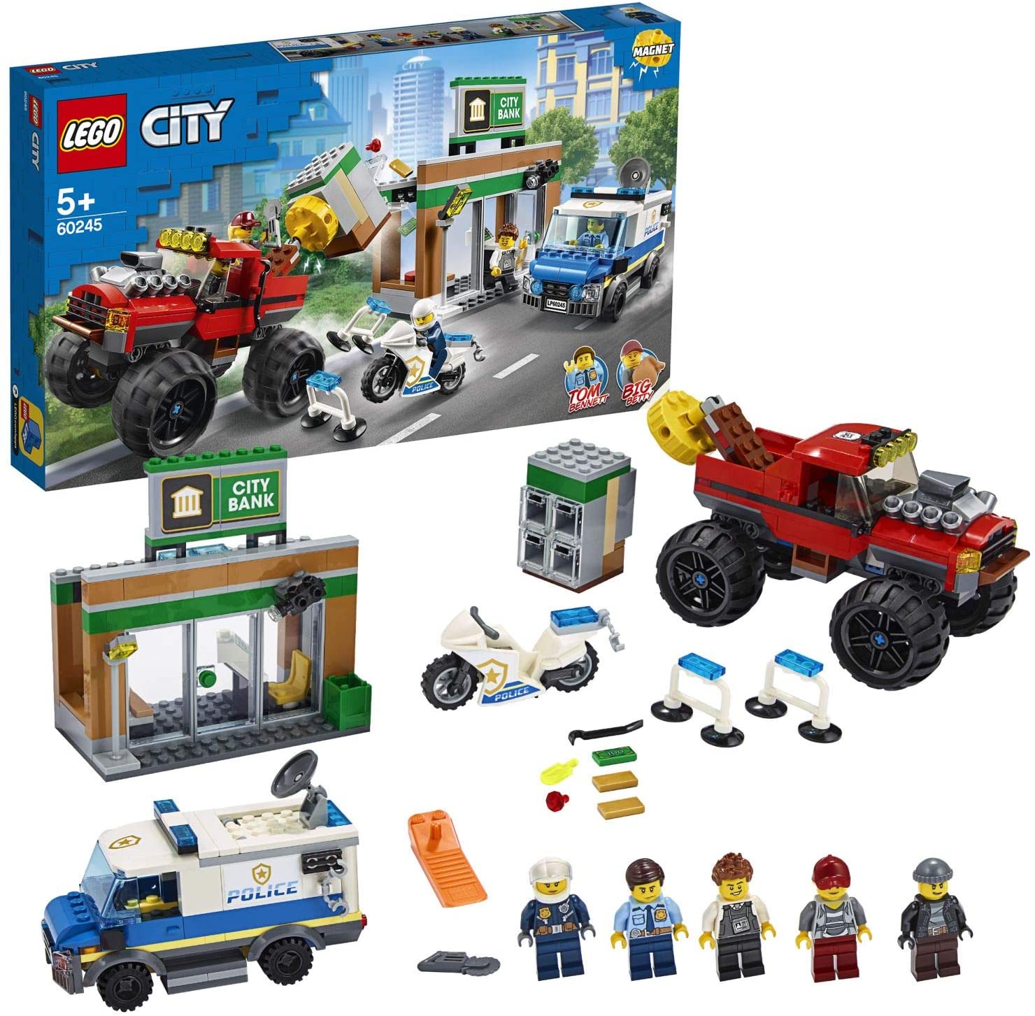 Lego 60245-Robbery With A Monster Truck, City, Construction Kit