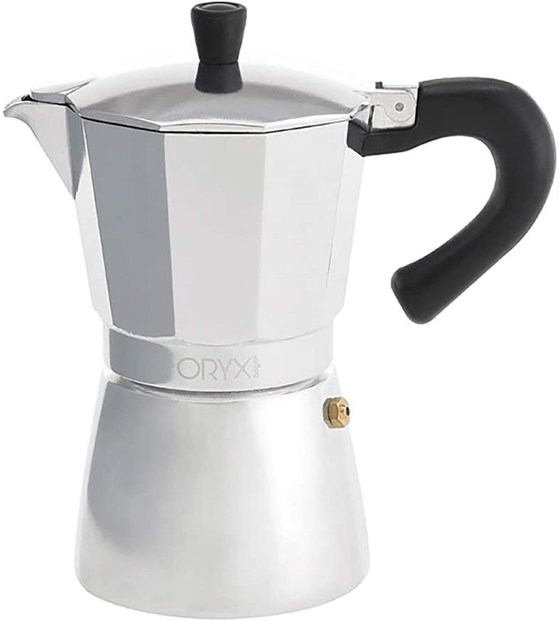 Oryx Induction 6 Cup Espresso Maker, Aluminium Silver, 17 x 21 x 12 cm