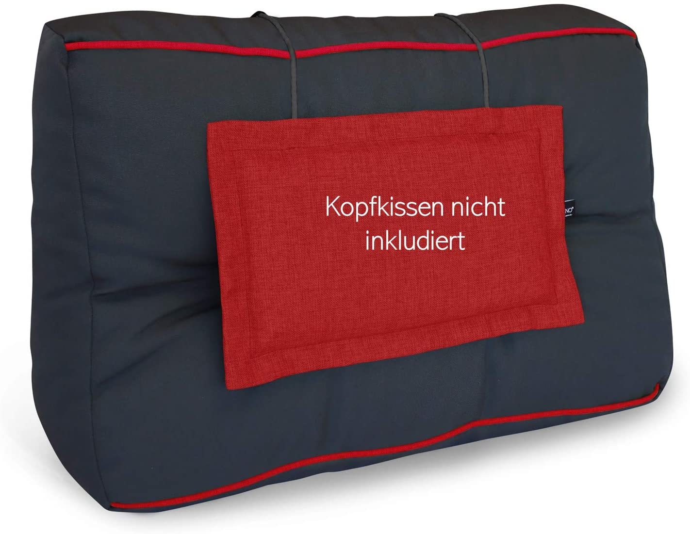 Lileno Home Palette Cushion Set, Anthracite And Red.