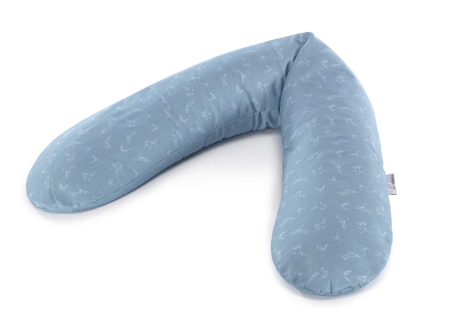 Replacement Cover For The Original Theraline Pregnancy And Nursing Pillow, 100% Cotton. Pattern Hummingbird