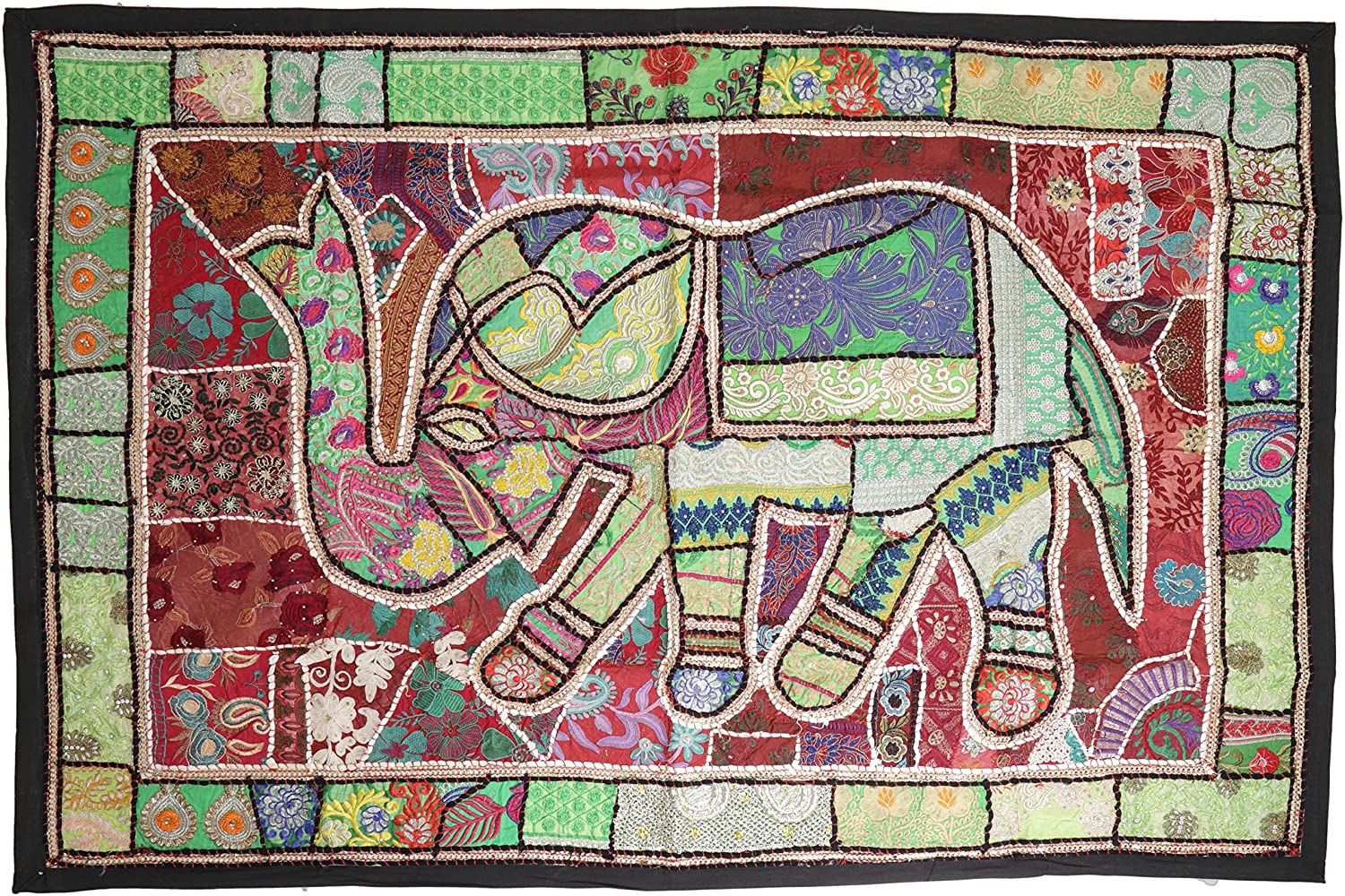 Indian Tapestry Patchwork wall Hanging 110 * 155cm / Wall bag and hangings