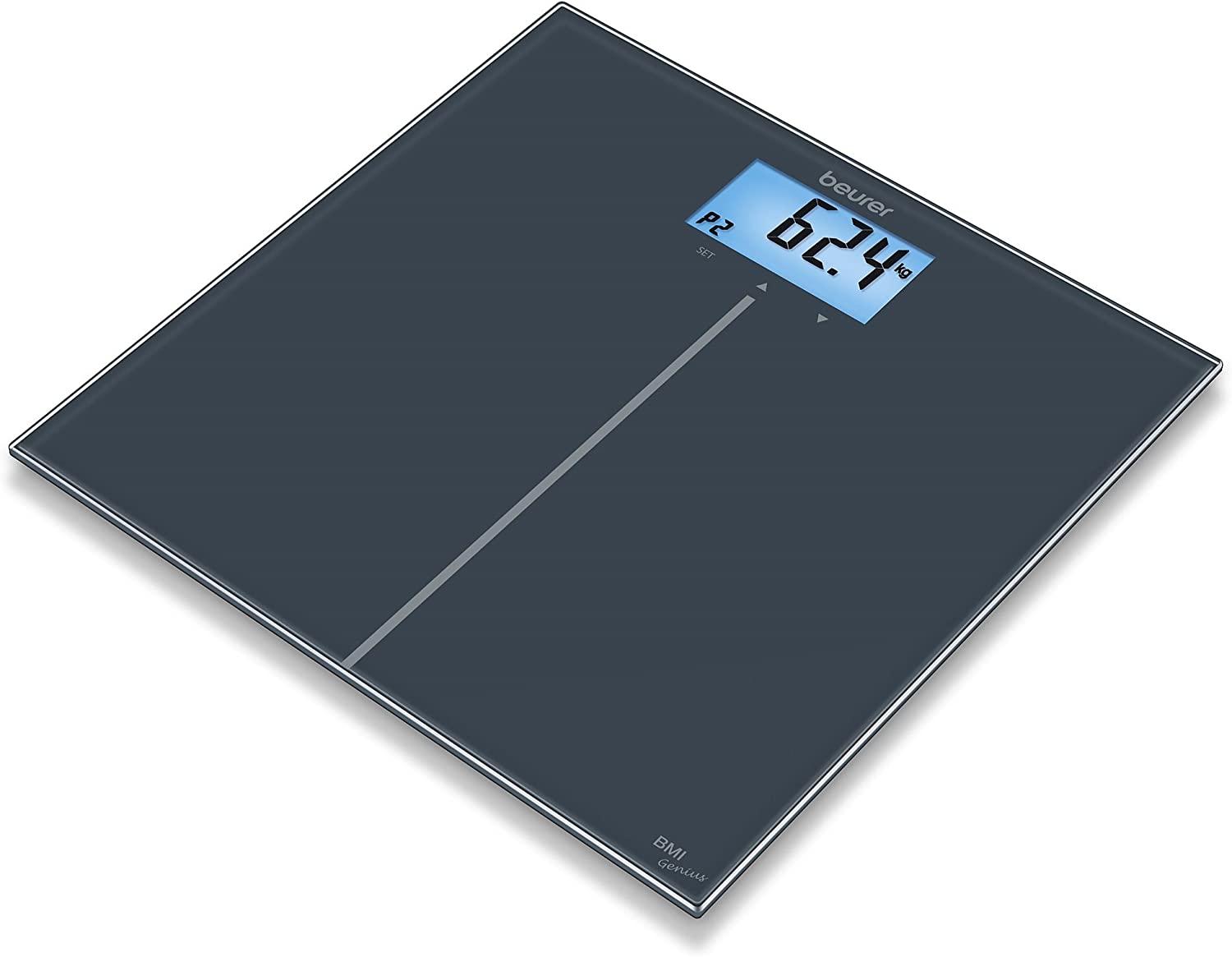 Beurer GS 280 BMI Genius Glass Scales Digital Personal Scales with Interpretation of BMI through Coloured Display