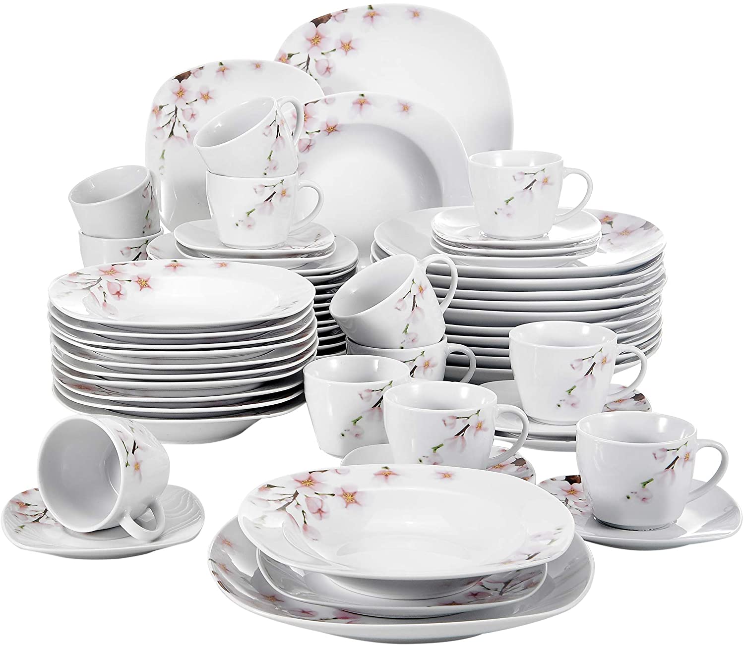 Veweet Annie Porcelain Dinner Service Set, 18 / 36-Piece Crockery Set, 20