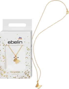 ebelin Necklace butterfly gold-plated fashion jewelry, 1 piece