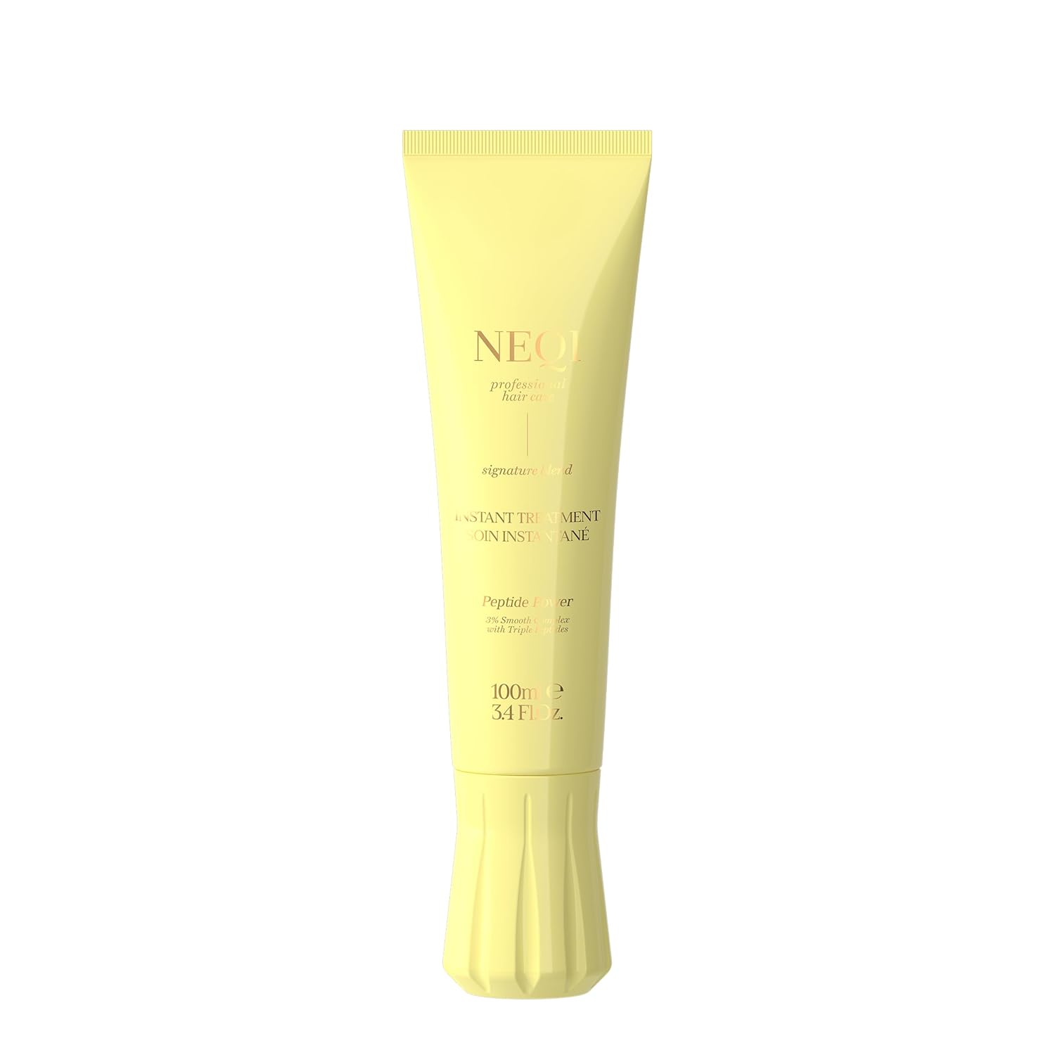 NEQI - Treatment Treasure Peptide Power - 3-Minute Intensive Hair Treatment for Damaged & Colored Hair - With Triple Peptides & Smooth Complex - Deep Care, Anti-Hair Breakage - 100 ml