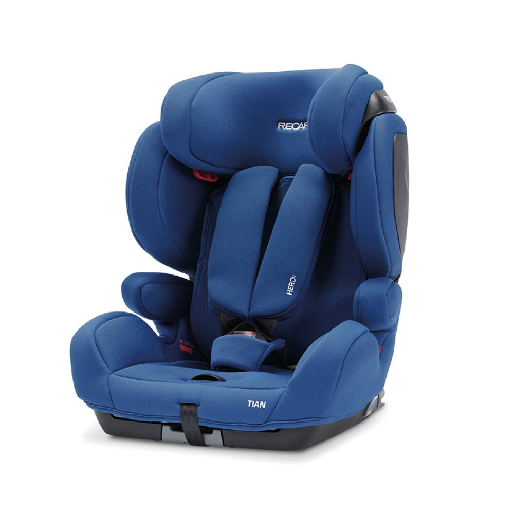 Recaro Kids Tian Child Seat (9-36 kg), Comfort and Safety, Universal Installation, Group 1-2-3, Isofix Connections Group 2-3 (Optional), Adjustable, Core Energy Blue