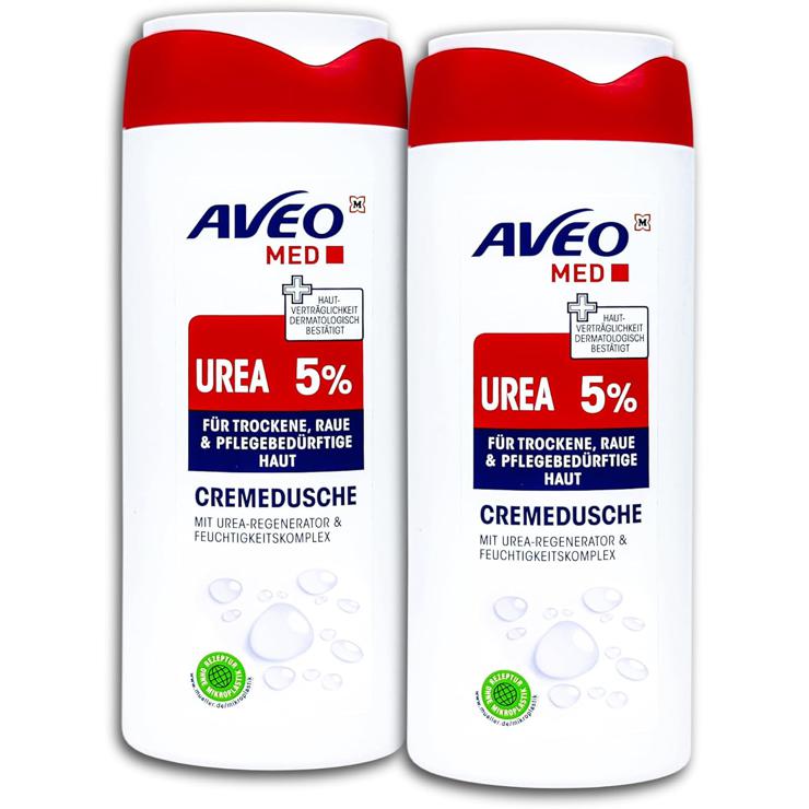 TopDeal Aveo Med Instant Aid Cream Shower 5% Urea Shower Gel 2 x 250 ml Pack of 2