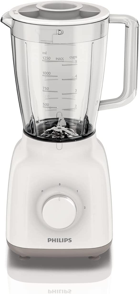 Philips Domestic Appliances Philips Blender and Smoothie Maker - 400 W, 1.5 Litre Container, Recipe App, 2 Speed Levels + Pulse Function, ProBlend (HR2100/00)
