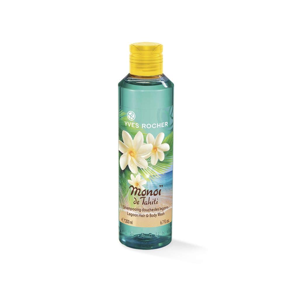 Yves Rocher Monoï Lagoon Shower Shampoo Hair & Body Shampoo Shower Shampoo for Women 1 x Bottle 200 ml