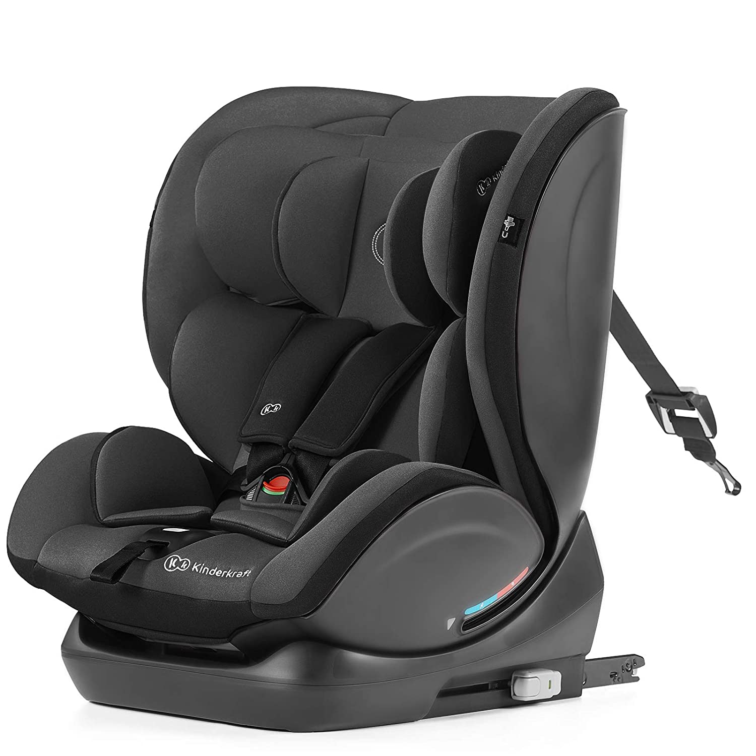 Kinderkraft MYWAY Child Car Seat, Child Car Seat, Child Seat with Isofix, Top Tether Reclining, Headrest Adjustment, Group 0+/1/2/3 0-36 kg, RWF 0-18 kg, INTERTEK ECE R44/04, Grey