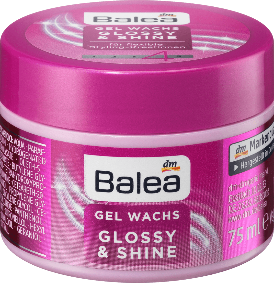 Balea Styling Gel Glossy & Shine Gloss Gel Wax 75 Ml