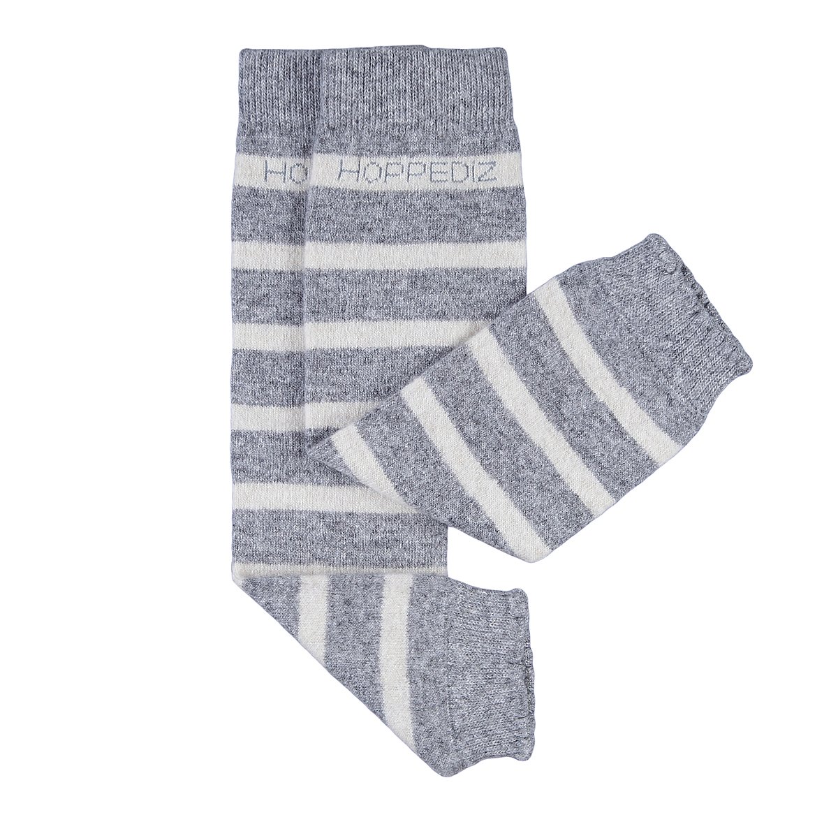 HOPPEDIZ Baby Boys\' Striped Socks Grey grau melange mit creme Streifen
