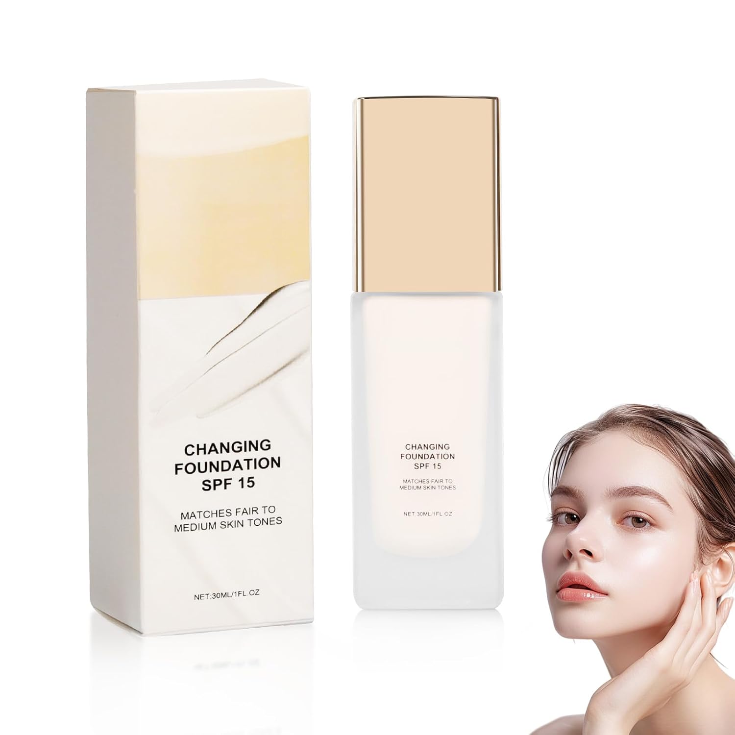 Color Changing Foundation for Mature Skin, Foundation Color Changing, Color Changing Foundation, Moisturizing Foundation Make Up, Powerful Concealer, SPF15 Valentine's Day Gift