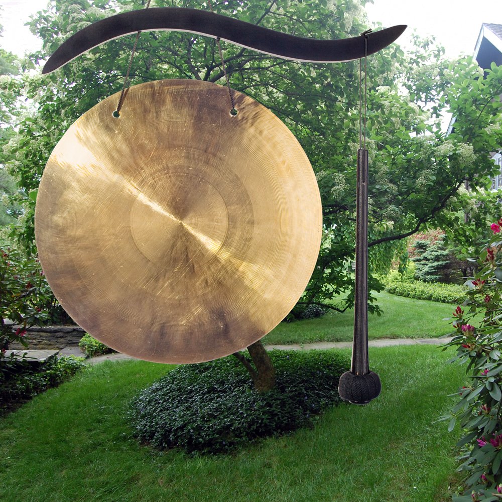 Woodstock Windspiel Hanging Gong, Gold, 44,5/25,4 Cm