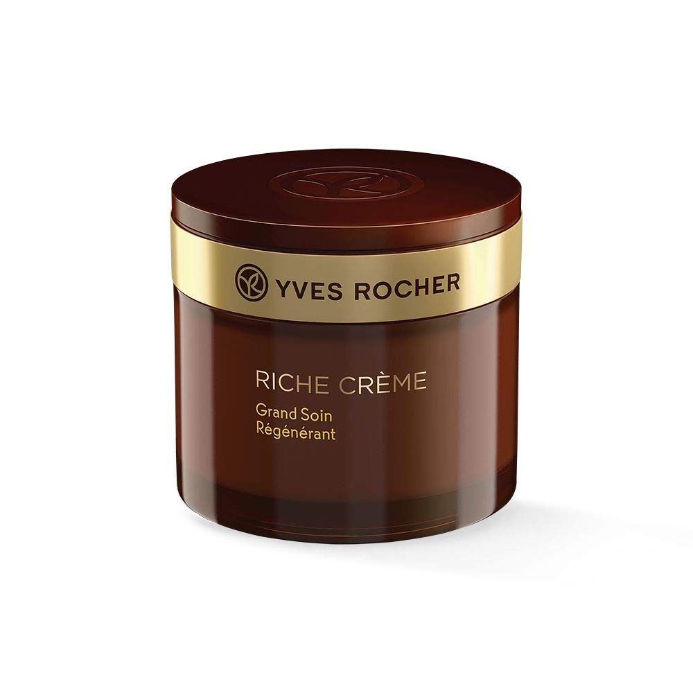 Yves Rocher RICHE CREME Intensive Care Day & Night Rich Face Cream for Mature Skin 1 x Glass Jar 75 ml