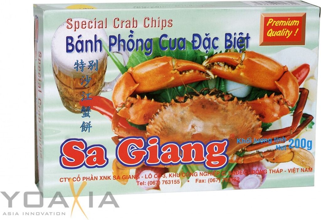 SA GIANG  Krabbenchips 200g | 13% Krabbe (nicht Garnele) | Special Crab Chips