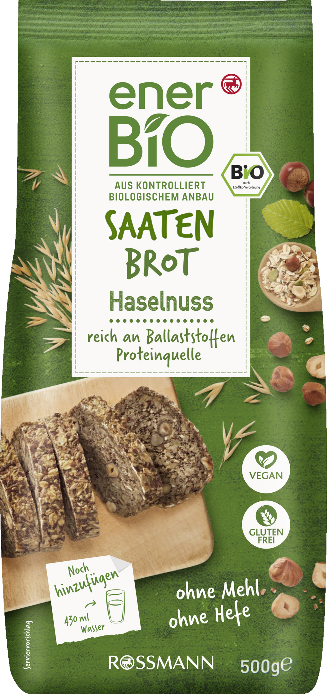 Hazelnut seed bread