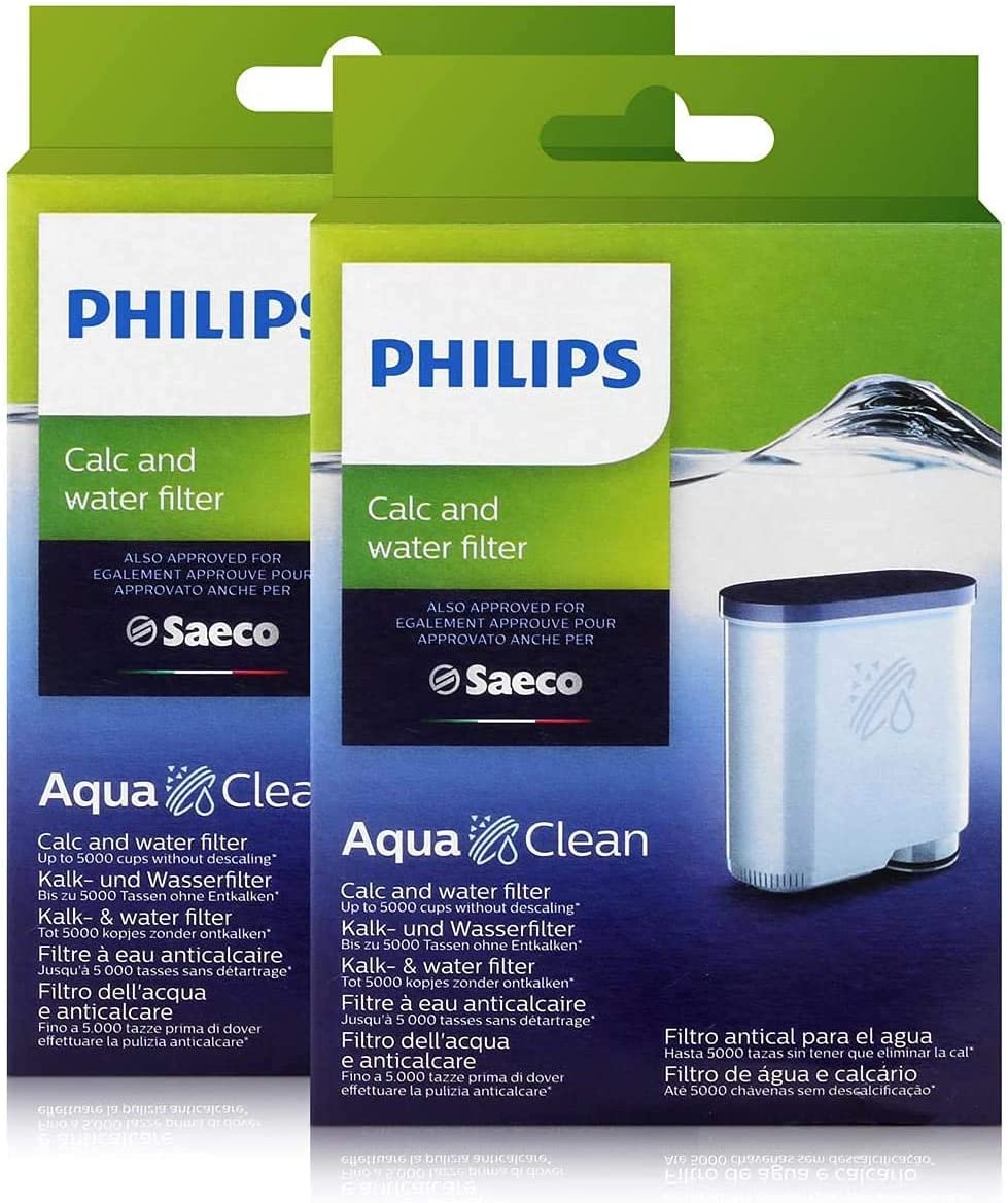 Saeco CA6903/01 AquaClean Limescale and Water Filter (for Saeco and Philips Fully Automatic Coffee Machines, Pack of 2)