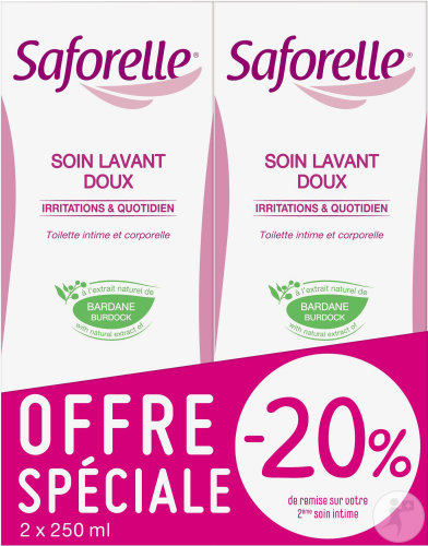 Saforelle soft washing solution intimate hygiene 2x250ml Promo2ter item -20%