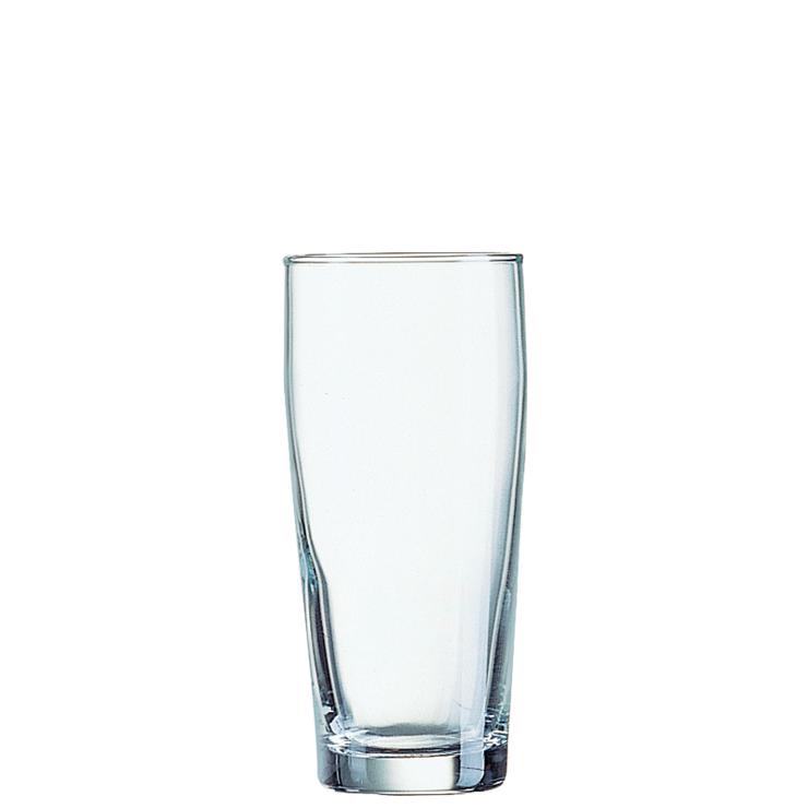 Juice, water and beer glass Willi 26.5 cl with filling line 0.2 ltr. |-|, contents: 265 ml, H: 136 mm, D: 63 mm