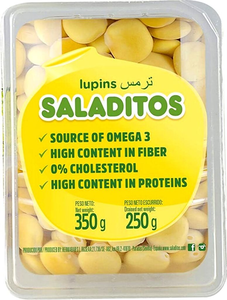 Saladitos - White lupins pickled in brine, vacuum-packed - Saladitos - Altramuces 350g