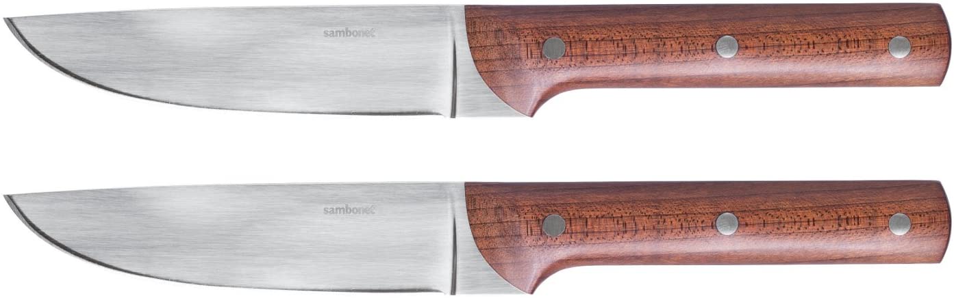 Rosenthal Sambonet Sambonet Porterhouse Set of 2 Steak Knives Stainless Steel / Maple [SP]