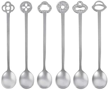 Rosenthal Samboneth Living Antique Oriental Espresso Spoons / Mocha Spoon Stainless Steel Silver / Antique Finish Set of 6