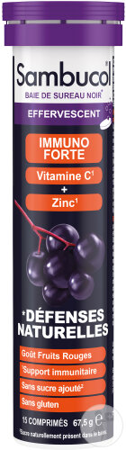 Sambucol Immuno Forte effervescent tablets with vitamin C and zinc black elderberry 15 pieces