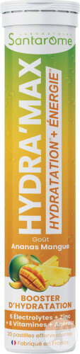 Santarome HydraMax Hydration + Energy Pineapple-Mango 20 Effervescent Tablets