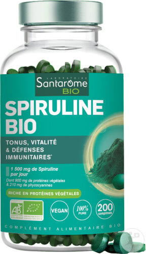 Santarome Spirulina Organic 200 tablets