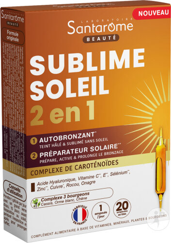 Santarome Sublime Soleil self-tanner and sun preparer ampoules 20x10ml
