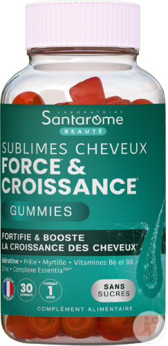 Santarôme Sublimes Hair Fruit Gummies Strength and Growth Sugar Free 30 pieces
