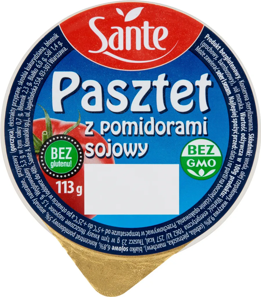 Sante Soybean Pate with Tomatoes 113 G