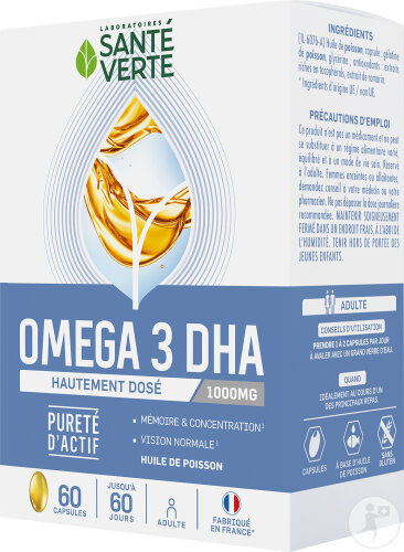 Santé Verte Omega 3 DHA 1000mg 60 capsules
