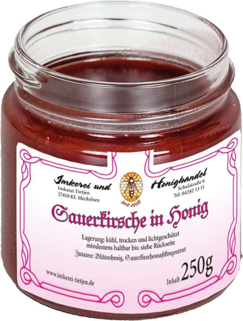 Sauerkirsche in Honig 250g | Honig Kreation mit Sauerkirsche | cremig